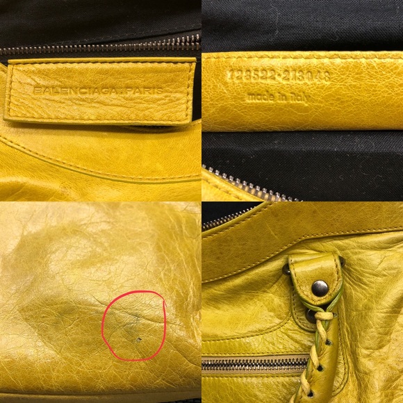 Vintage Balenciaga 2004 Chèvre Purse Bag w PH in Nicole Richie Yellow - Picture 8 of 9